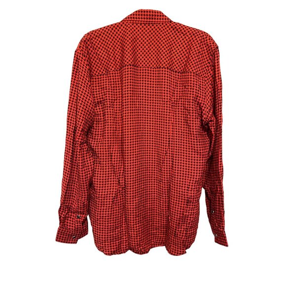 The Kooples Red & Black Houndstooth Long Sleeve Button Down Shirt Sizes S-XXL - Picture 2 of 4